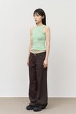 (W) Browny Lace Straight Pants