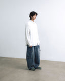 Distressed Cargo Denim Balloon Pants
