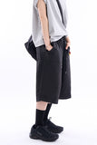 Broher rivet double-knee bermuda pants