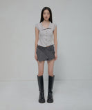 Asymmetrical Layered Mini Skirt