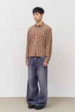 Lit Wrinkle Checked Shirt