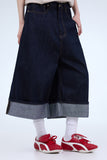 Faden Roll Up Wide Jeans
