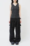 (W) Dot Frill Wrap Skirt