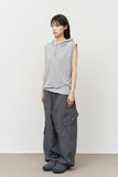 Arm Sleeveless Hooded Top
