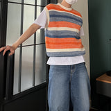 Fresh Stripe Knit Vest