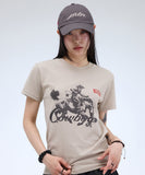 PRTN) Western Cowboy Graphic Short Sleeve T-Shirt