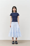 (W) Cherry Dot Button Top