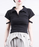 Etor Collar Slit T-shirt