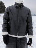 High-neck leather mustang