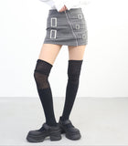 Rachel diagonal zipper skirt