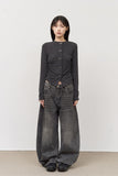 Clover Brushed Wide Denim