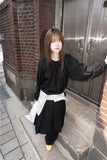 RIBBON SHIRRING BLOUSE