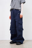 Triangle pocket wide cargo pants