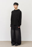 Fx Slash Button Hooded Top