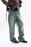 Sylva dart washed denim pants