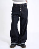 Curve stitch low denim pants