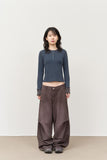 (W) Ripo Button Top