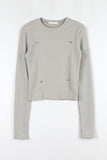 Cotton Rivet Ribbed Tee