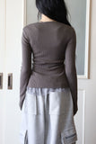 Sentub Wrap V Knit Top