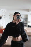 Renee printed crop tee