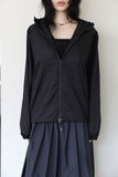 Thin see-through wind hood jumper