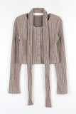Real blend muffler cardigan