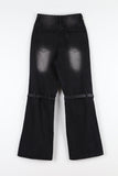 Black wide strap denim