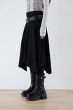 Pair Unbalance Flare Skirt
