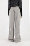 Circle slit brushed pants