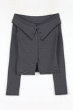 Straight button off shoulder