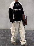 Grunge Leather Cargo Pants