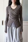 Sentub Wrap V Knit Top