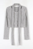 Real blend muffler cardigan