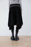 Pair Unbalance Flare Skirt