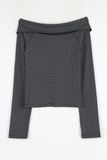 Straight button off shoulder