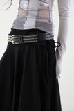 Pair Unbalance Flare Skirt