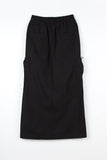 Double cargo long skirt