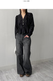 101 Back Pocket Wide Denim Pants