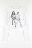 Renee printed crop tee