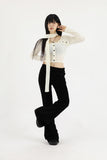 Camille button scarf knit top