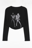 Renee printed crop tee