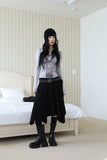 Pair Unbalance Flare Skirt