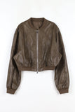 Remen leather biker jumper