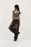Puff leopard scarf tee