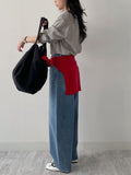 Ocean Tencel See-through Round Neck T-shirt