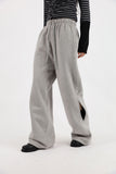 Circle slit brushed pants