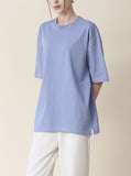 Plain Cutout Short Sleeve T-Shirt