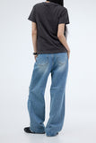 Bake Damage Washing Wide Jeans