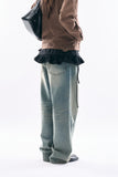 Sylva dart washed denim pants