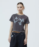 PIGMENT BUTTERFLY GOTH CROP TEE